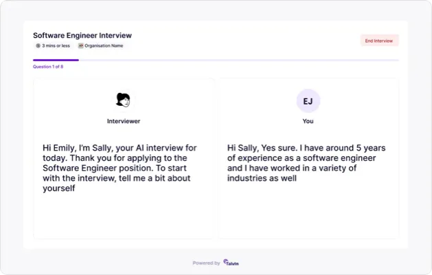 AI voice interviews